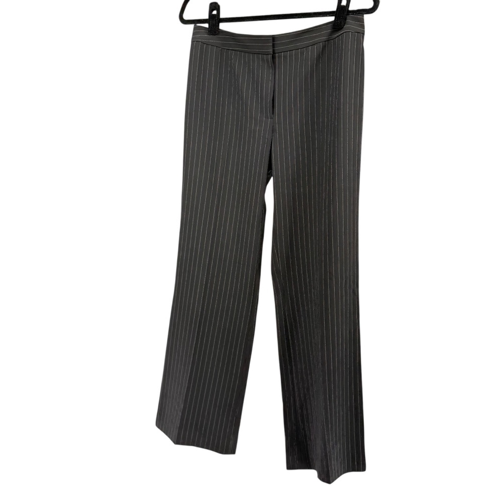 Tahari Gray Trousers with Pinstripe Design